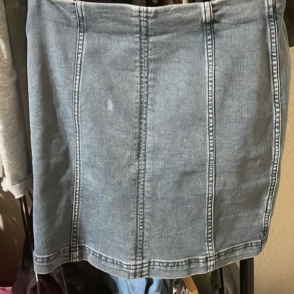 Free people blue mini skirt size 4 - Picture 4 of 5